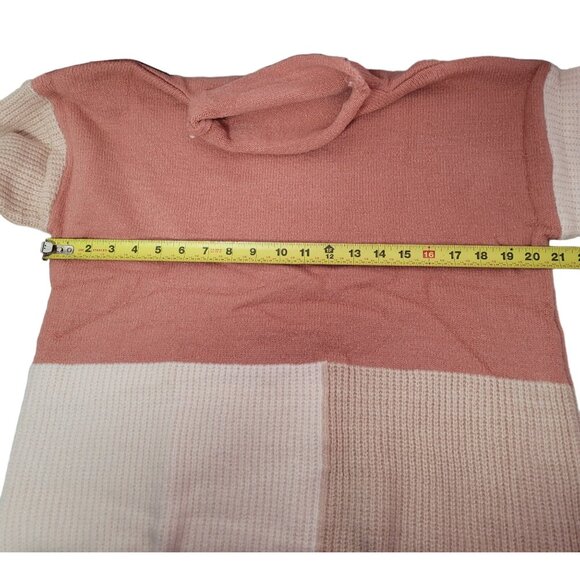 For G And PL Women's Color Block Mock Neck Sweater  Pullover Camel Size Small - Picture 8 of 9